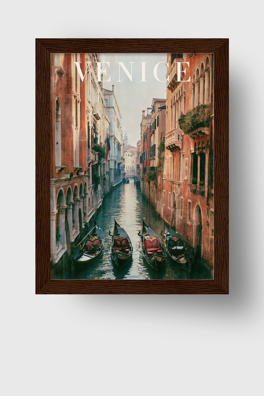 Fotografie Poster Gondel Kanal Venedig ruhige Wasserstraße