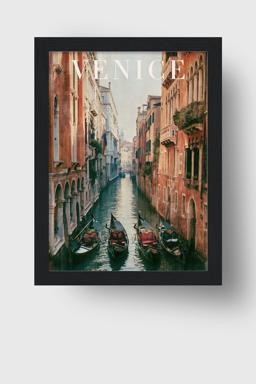 Fotografie Poster Gondel Kanal Venedig ruhige Wasserstraße