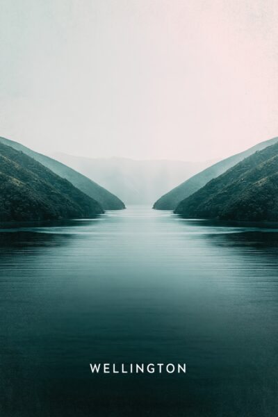 Fjord Spiegelung Gerahmt