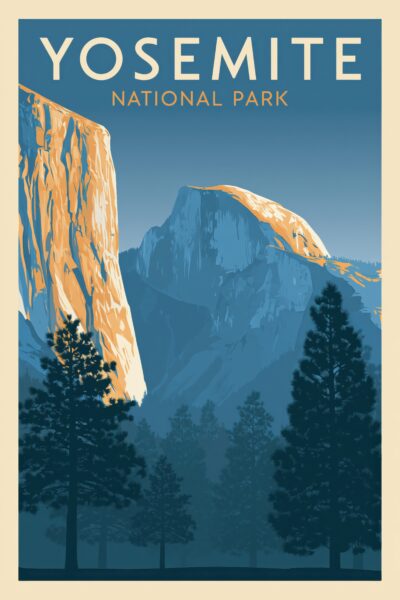 Yosemite Felswand Gerahmt