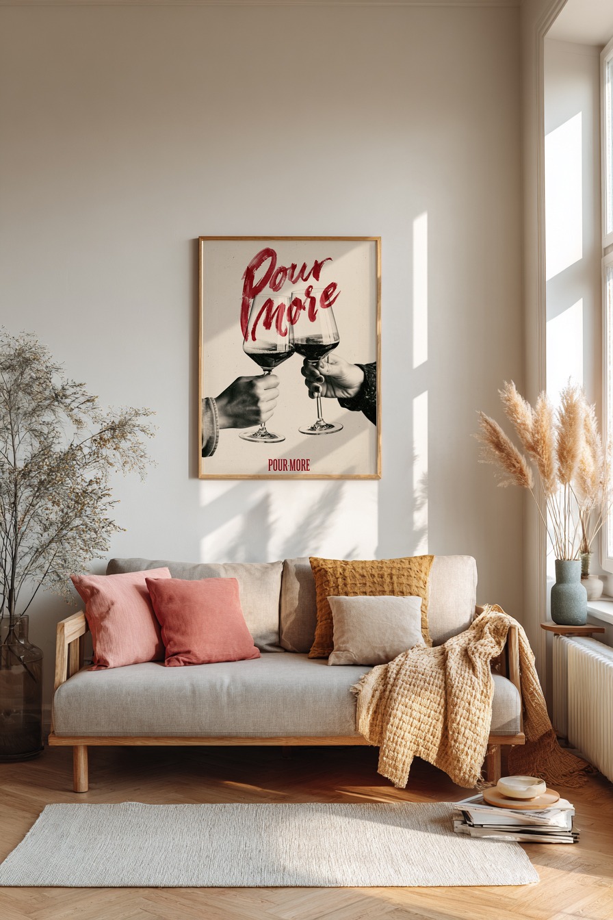Fotografie Poster Weingläser Anstoß rotwein schwarz-weiß
