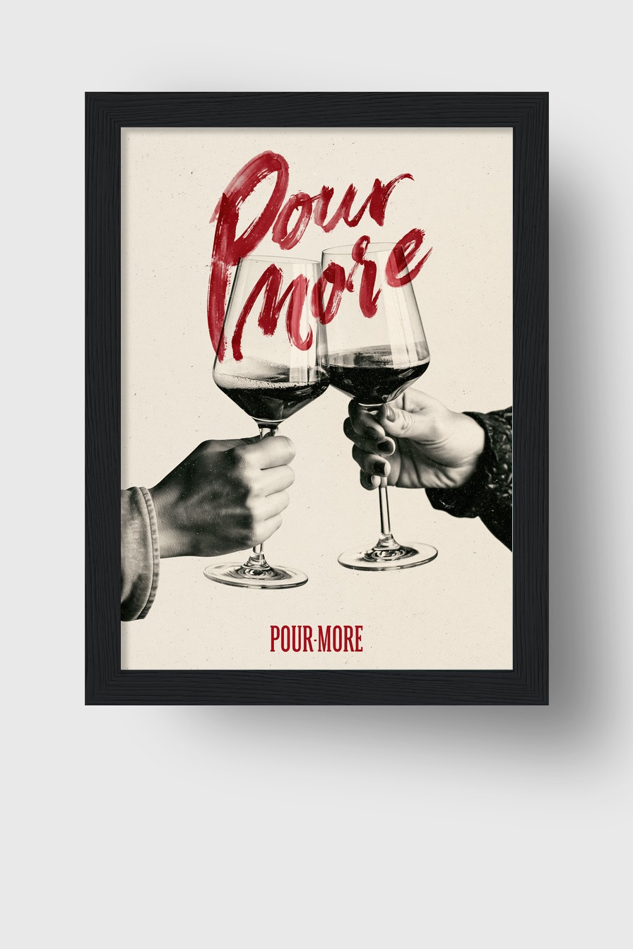 Fotografie Poster Weingläser Anstoß rotwein schwarz-weiß