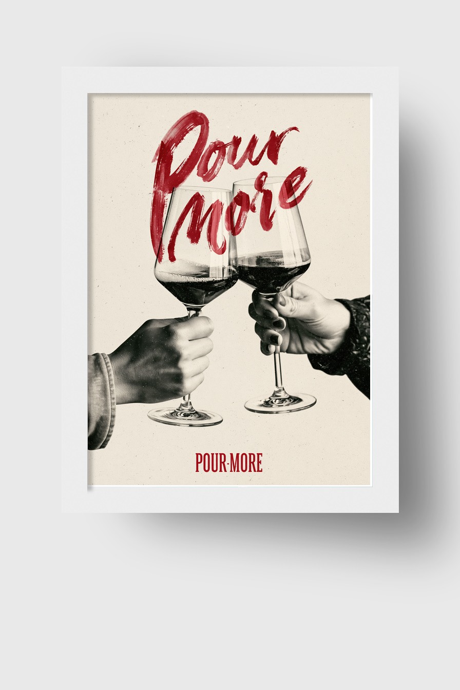 Fotografie Poster Weingläser Anstoß rotwein schwarz-weiß