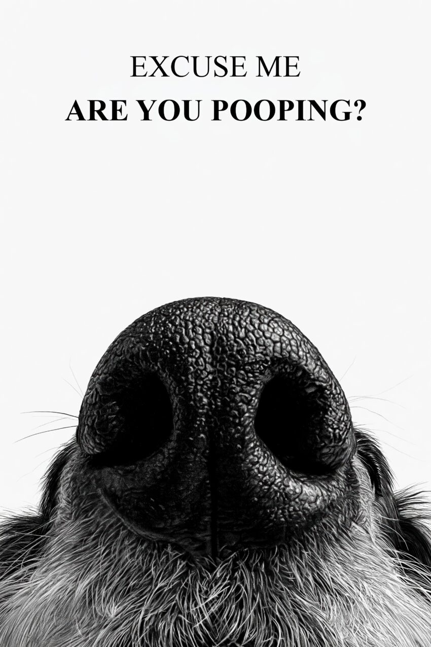 Fotografie Poster Hunde Nase Nahaufnahme schwarz-weiß