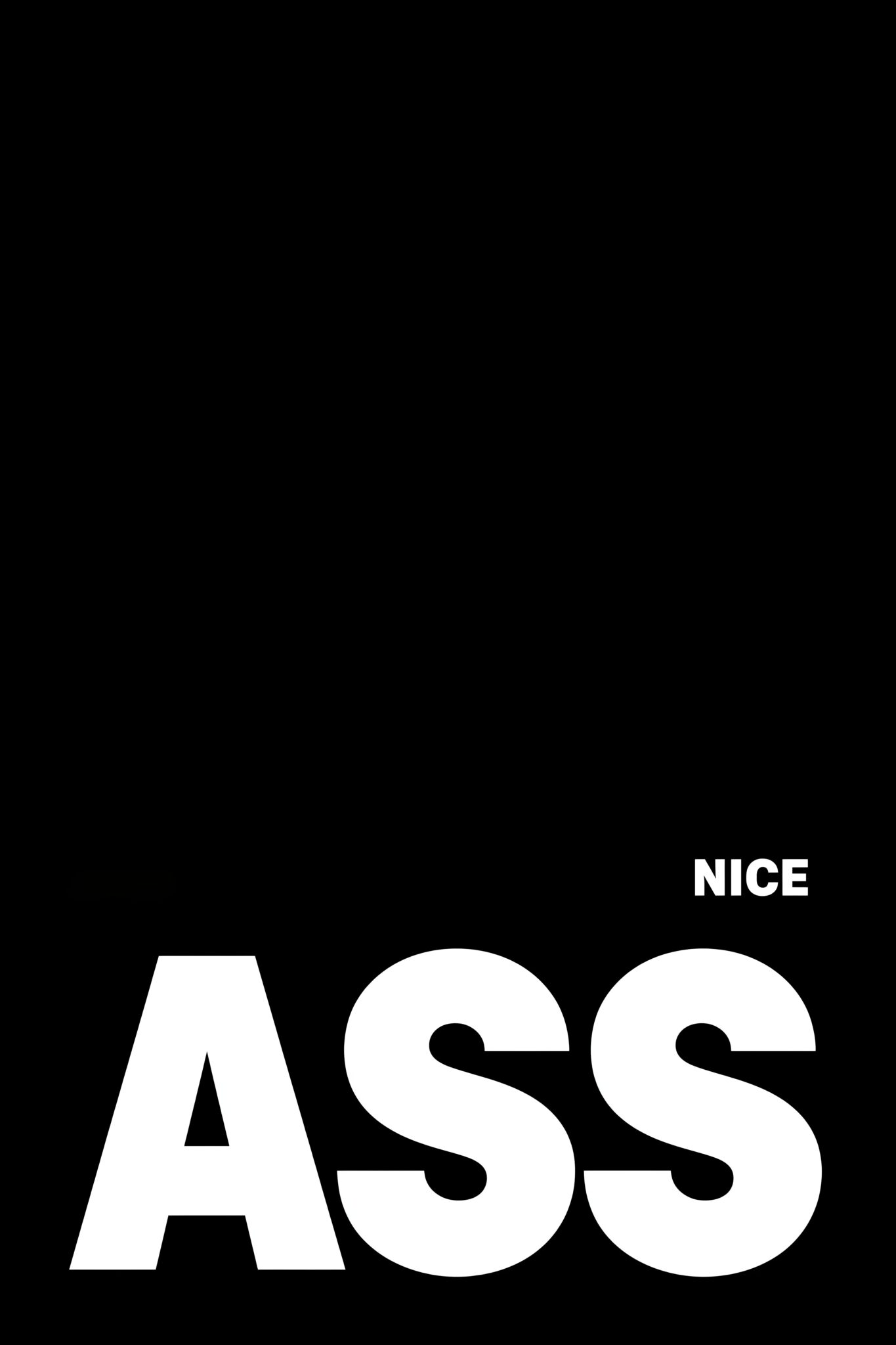 Minimalism Poster Schriftzug ASS weiß schwarz minimal
