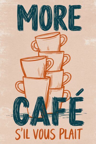 Kaffeetassen Stapel Poster