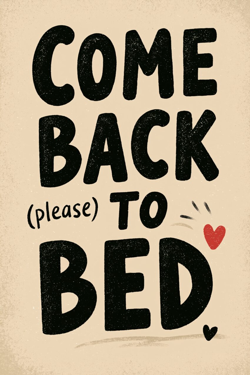 Grafik Poster Schriftzug Come Back schwarz rot minimalistisch