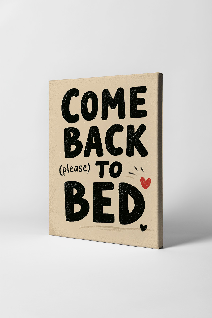 Grafik Poster Schriftzug Come Back schwarz rot minimalistisch