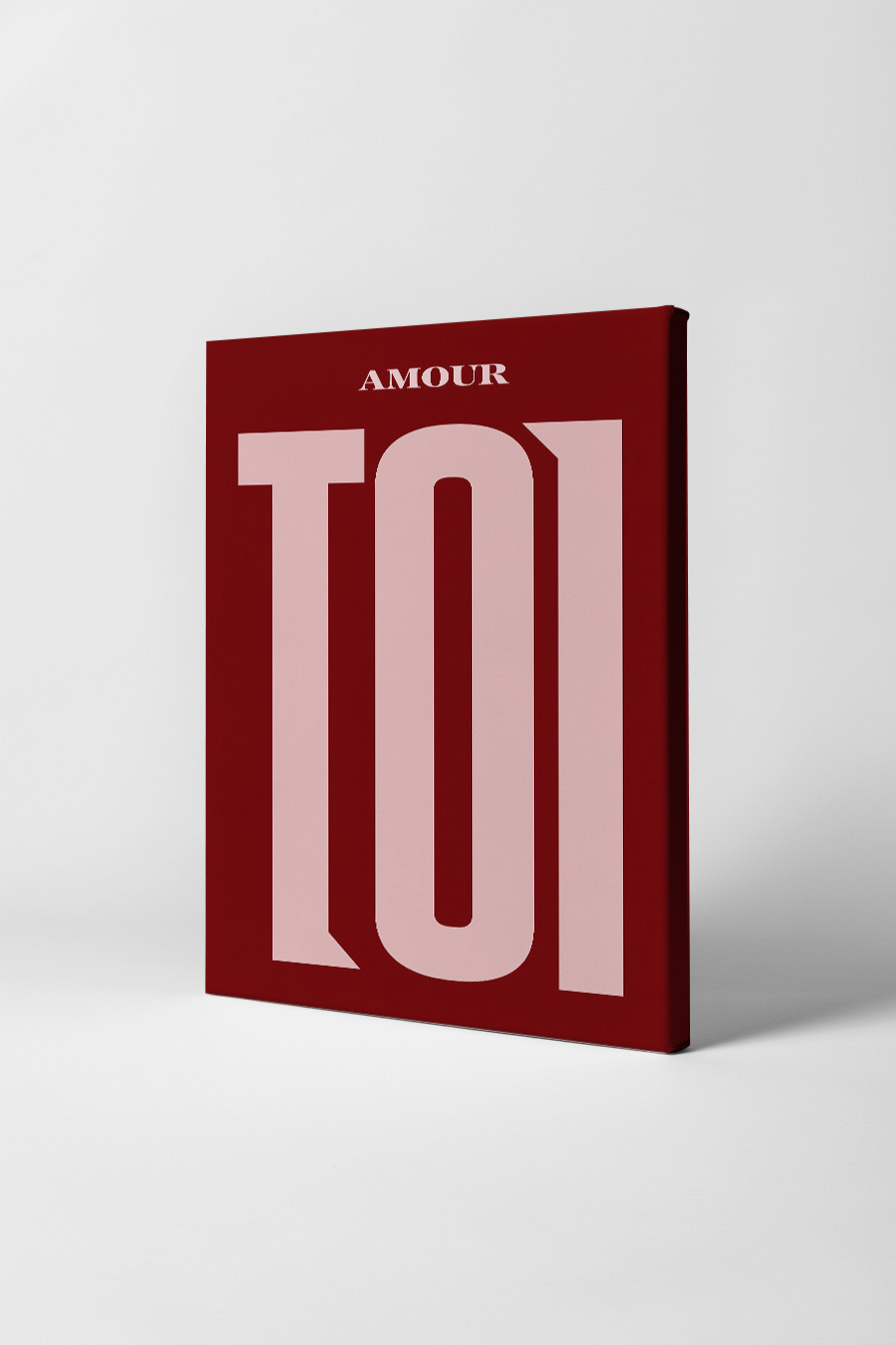 Grafik Poster Schriftzug Toi rot rosa minimalistisch