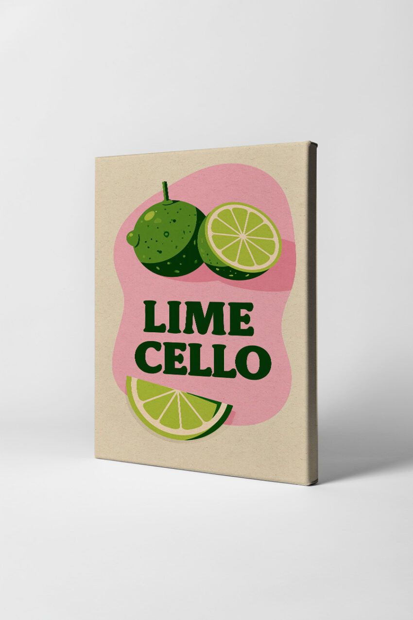 Grafik Poster Limette grün rosa