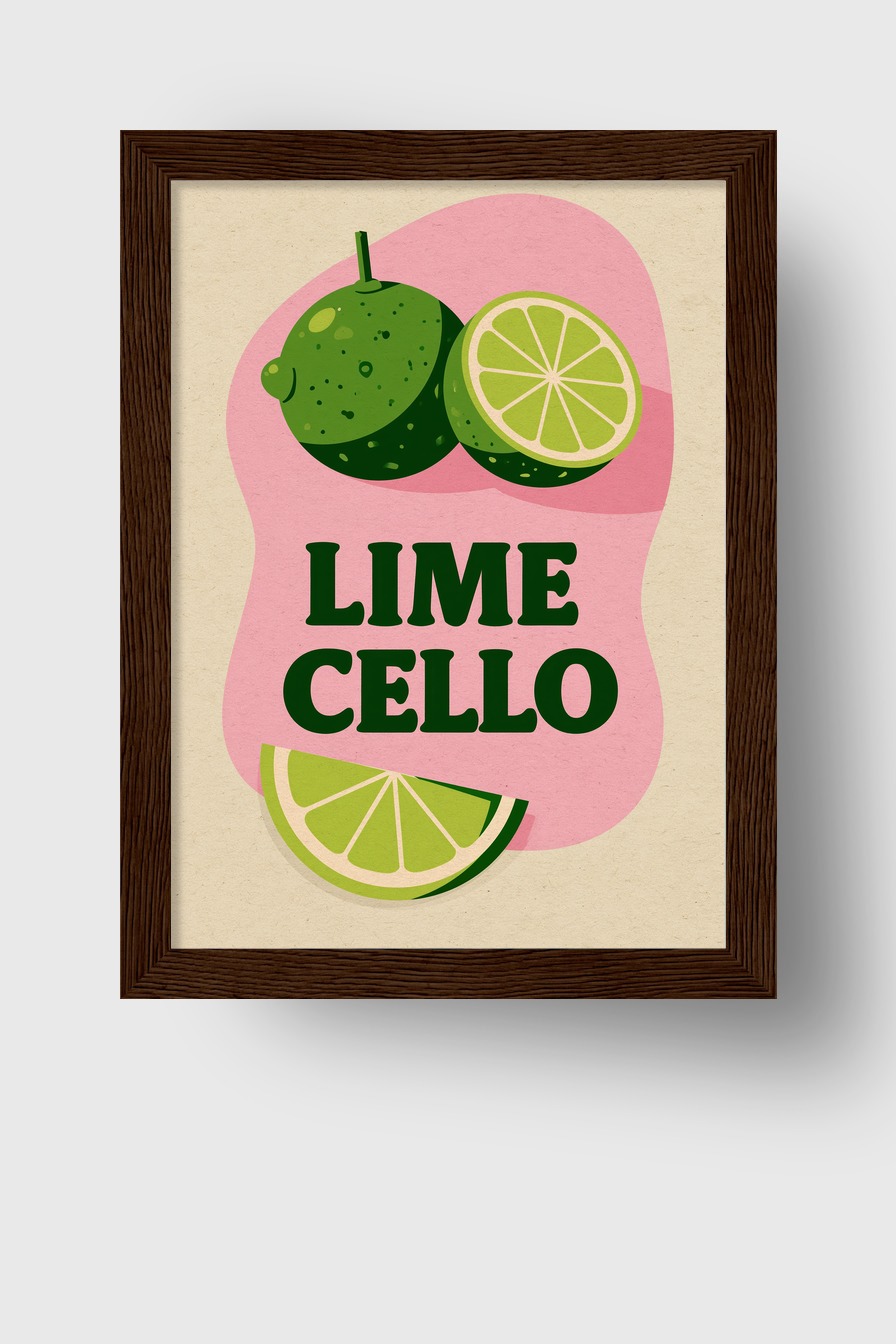 Grafik Poster Limette grün rosa