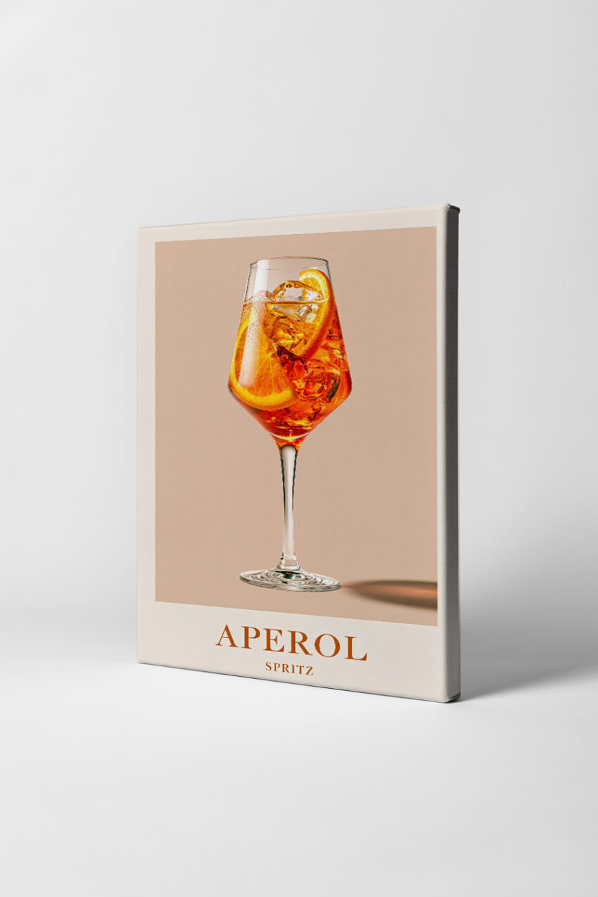 Fotografie Poster Aperol Spritz Glas Orange Eiswürfel