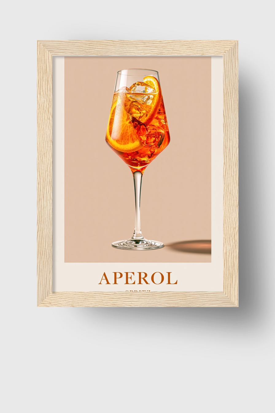 Fotografie Poster Aperol Spritz Glas Orange Eiswürfel