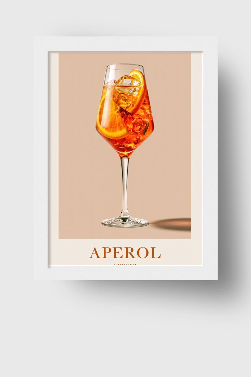 Fotografie Poster Aperol Spritz Glas Orange Eiswürfel