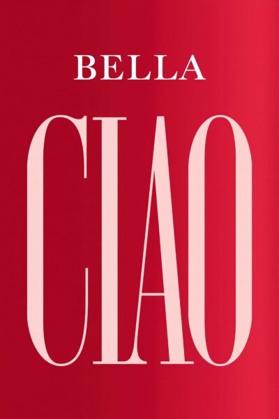 Bella Ciao Schriftzug Leinwandbild