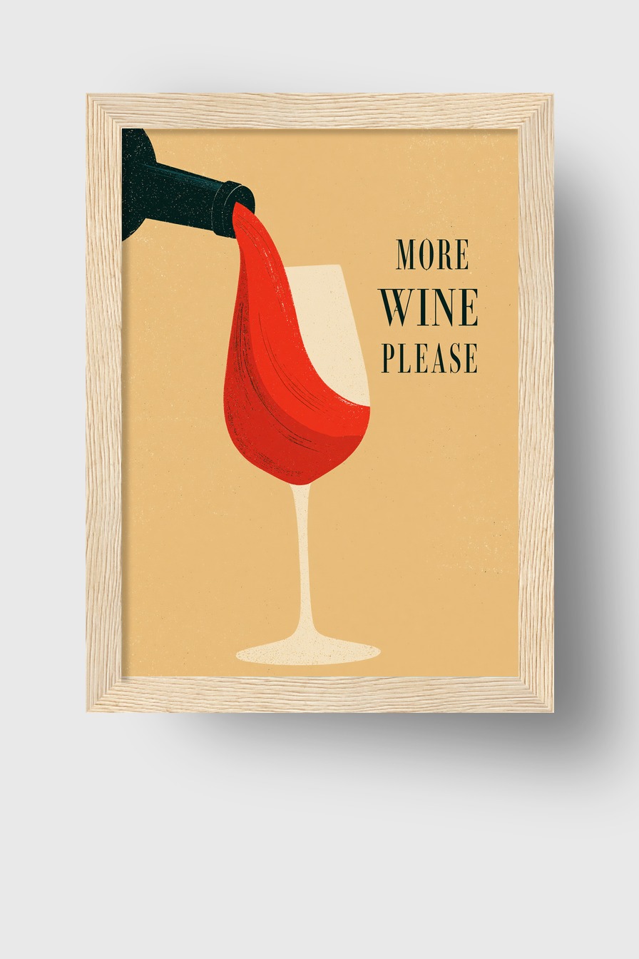 Illustration Poster Wein Glas rot dynamisch