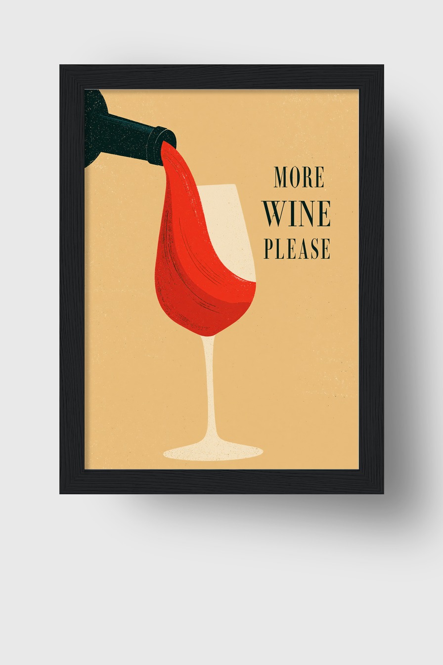 Illustration Poster Wein Glas rot dynamisch