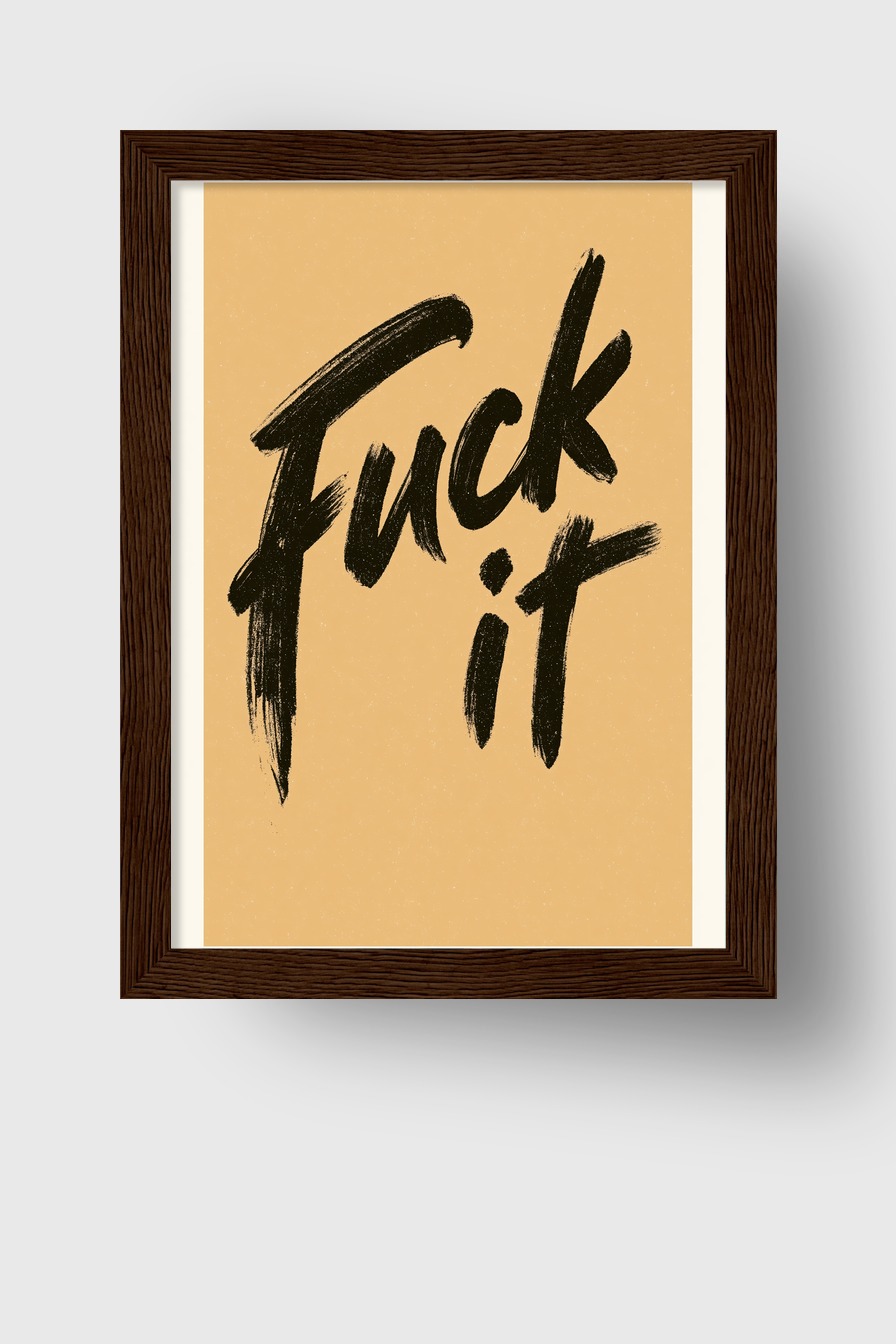 Grafikdesign Poster Schriftzug schwarz beige grob