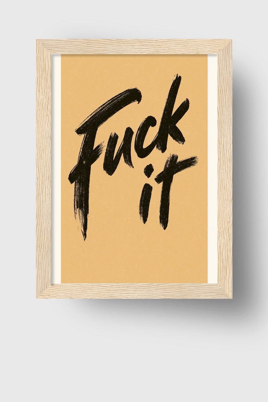 Grafikdesign Poster Schriftzug schwarz beige grob