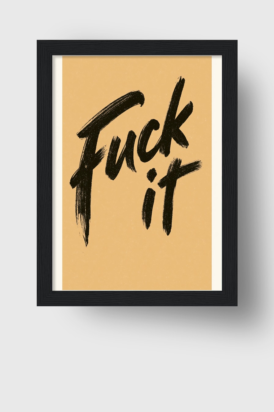 Grafikdesign Poster Schriftzug schwarz beige grob