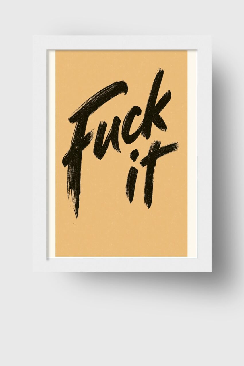 Grafikdesign Poster Schriftzug schwarz beige grob