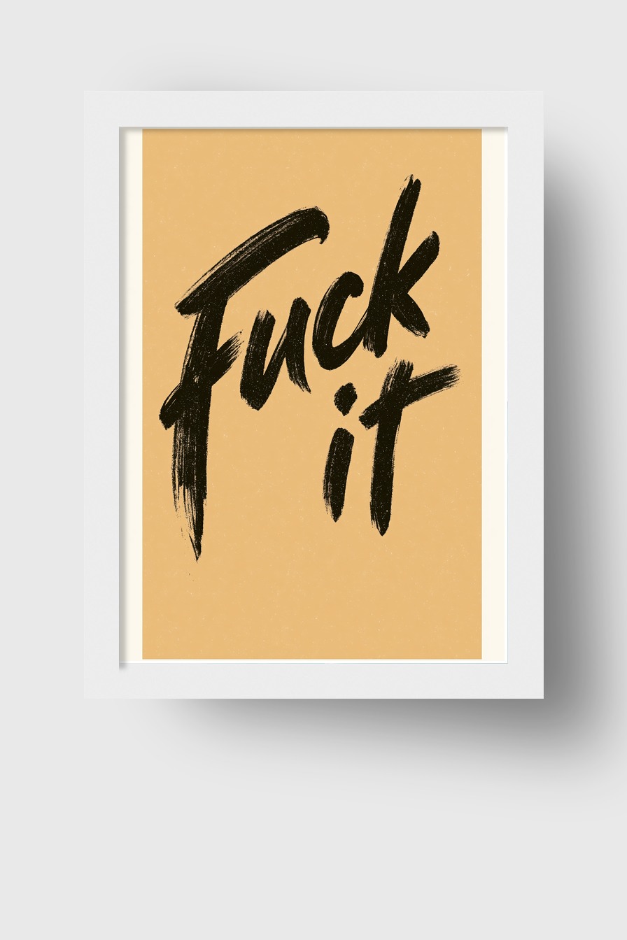 Grafikdesign Poster Schriftzug schwarz beige grob