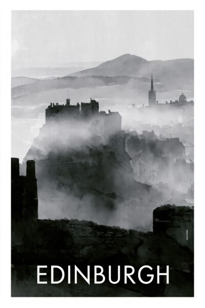 Edinburgh Nebel Leinwandbild