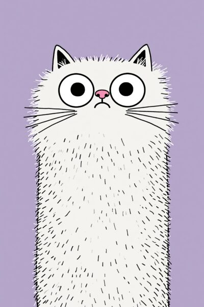 Katze Langhaar Blick Gerahmt