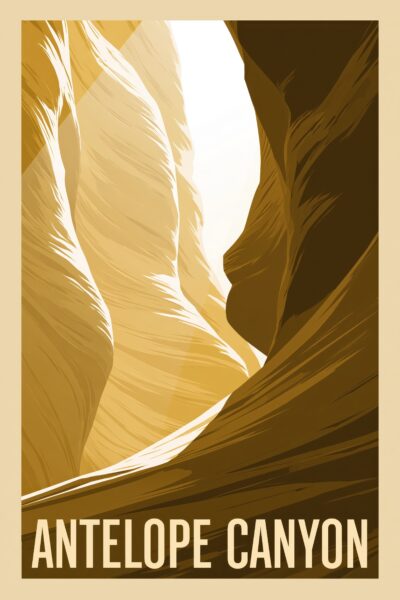 Lichtspalt Canyon Gerahmt