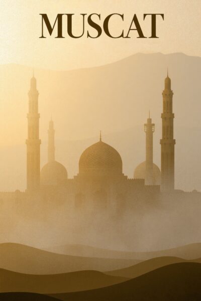 Moschee Silhouette Gerahmt