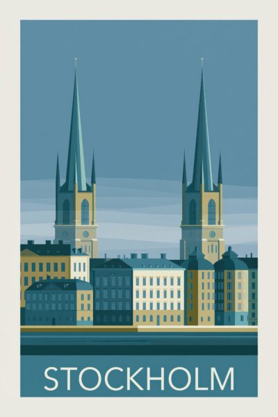 Kirchtürme Stockholm Poster
