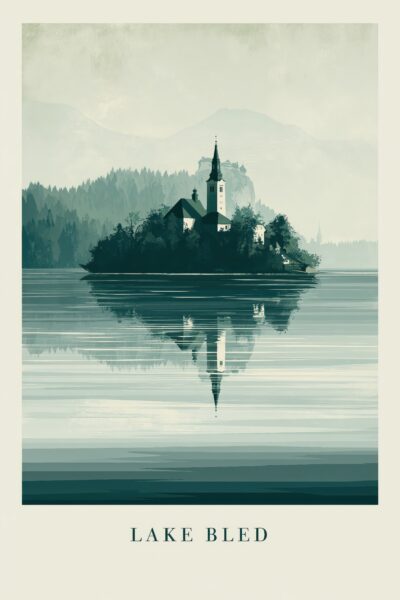 Insel Kirche Gerahmt
