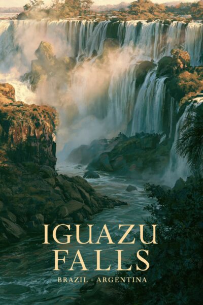 Wasserfall Nebel Poster