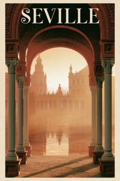 Plaza De España Säulen Leinwandbild