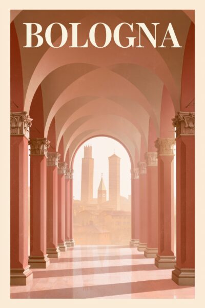Arkaden Bologna Leinwandbild