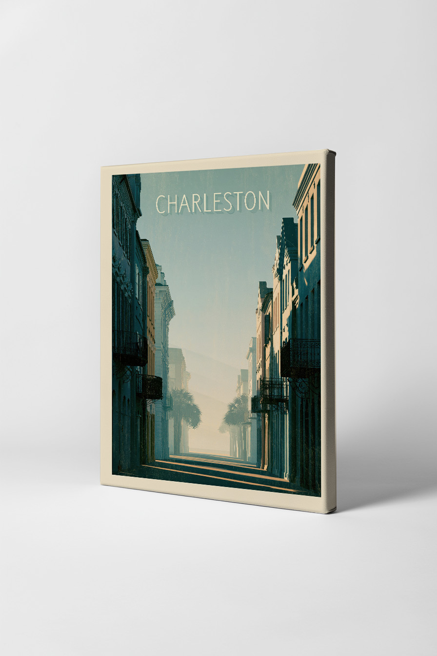 Fotografie Poster Straße Charleston Sonnenlicht Schatten