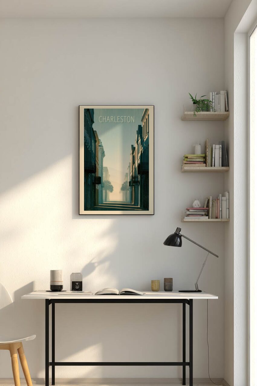 Fotografie Poster Straße Charleston Sonnenlicht Schatten
