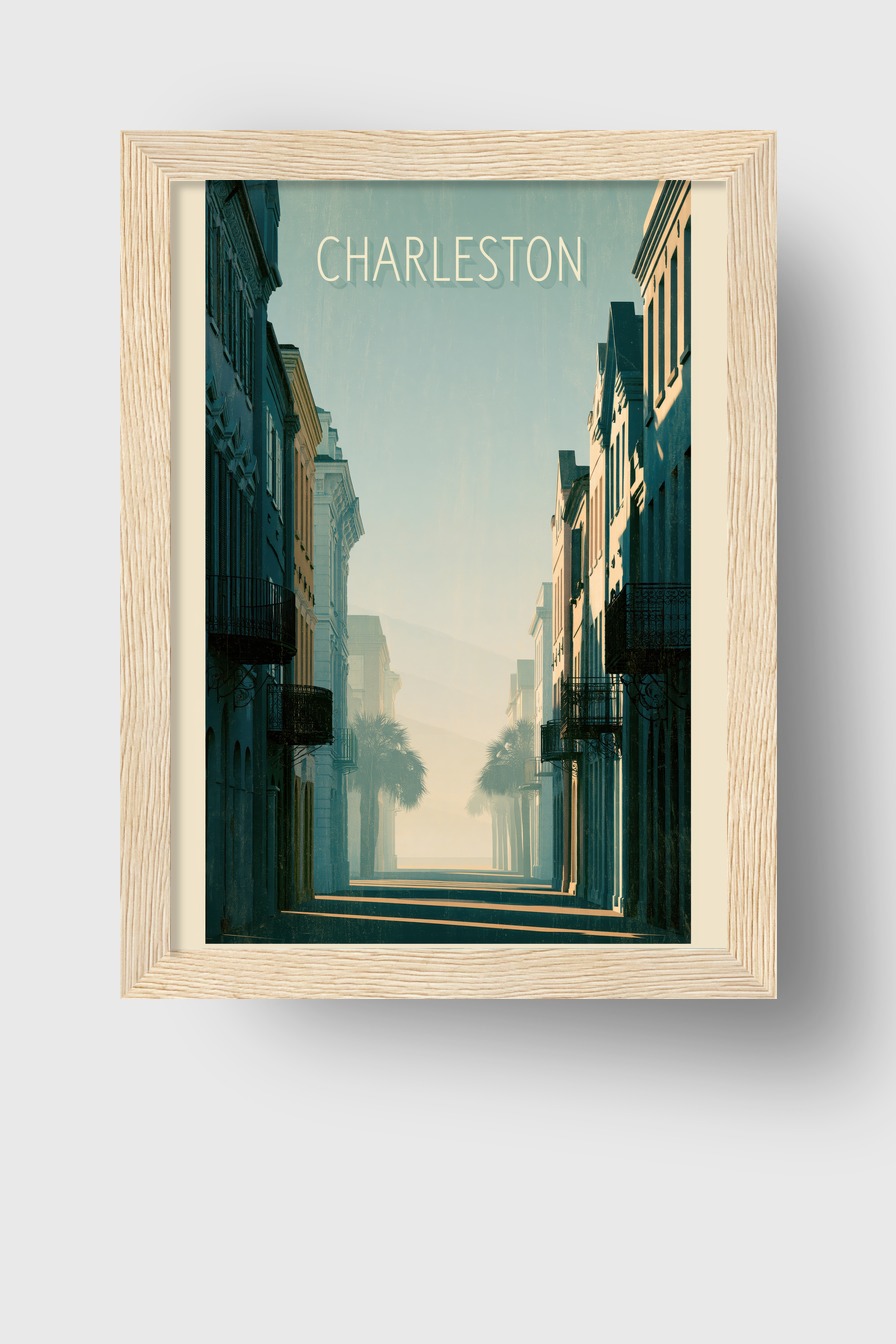 Fotografie Poster Straße Charleston Sonnenlicht Schatten