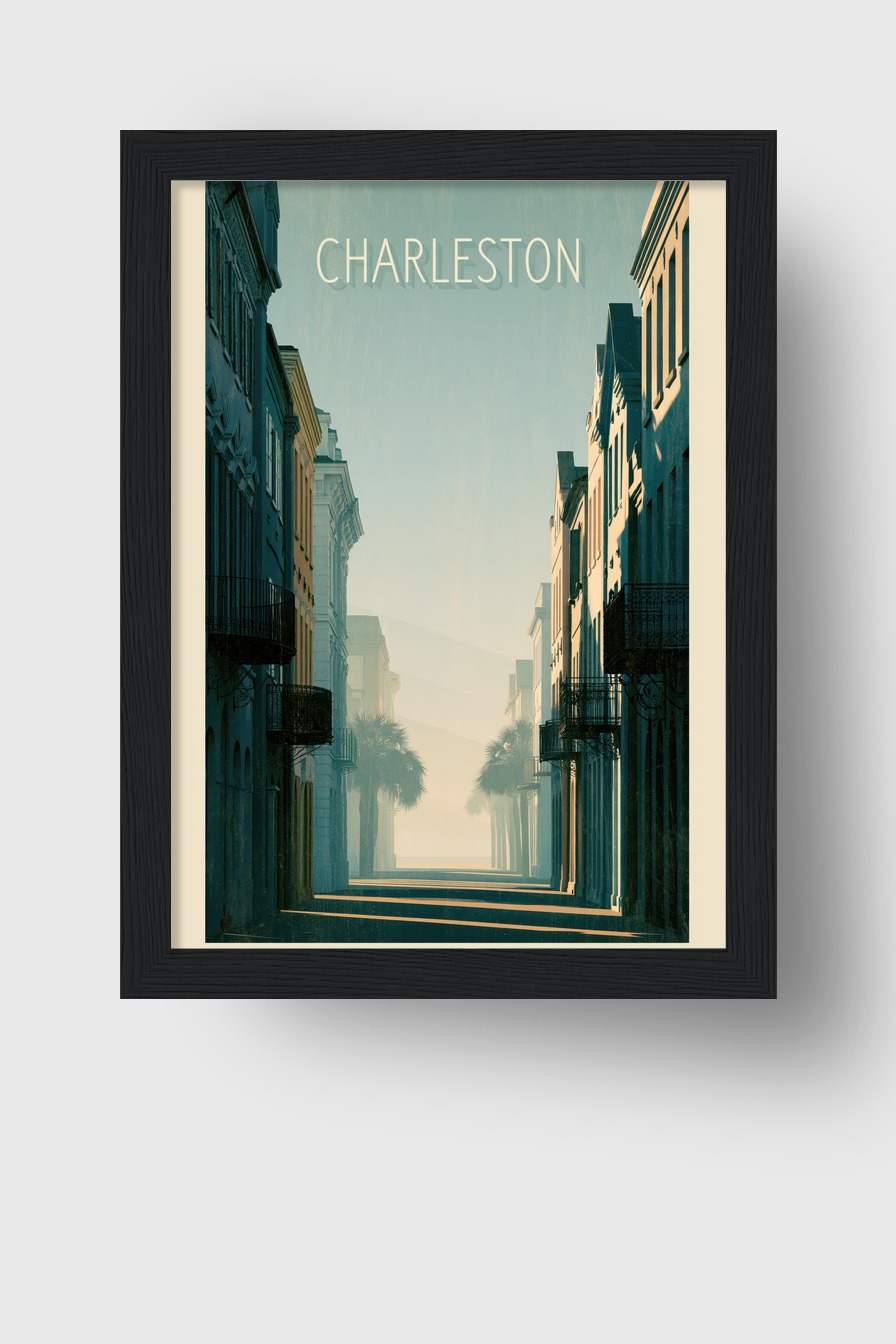 Fotografie Poster Straße Charleston Sonnenlicht Schatten