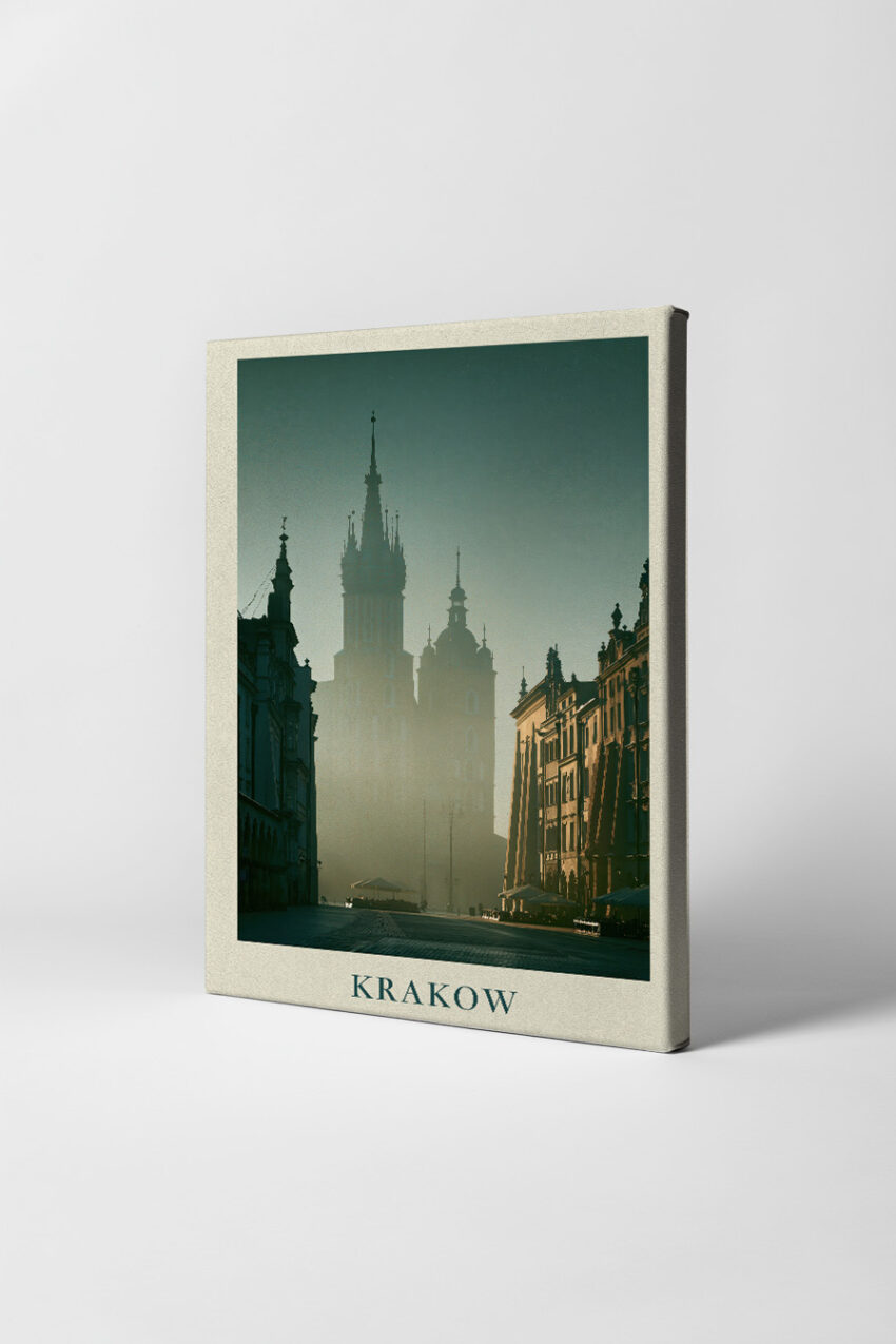 Fotografie Poster Rathaus Turm historisch Nebel gedämpft