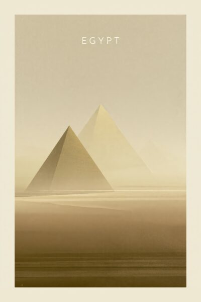 Pyramide Nebel Gerahmt