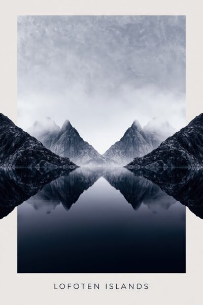 Lofoten Spiegelung Poster