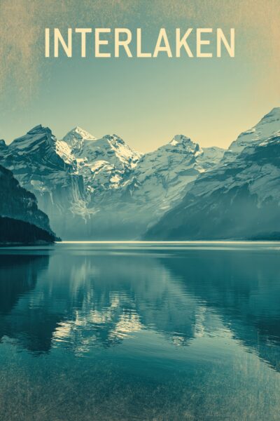 Berge See Spiegelung Poster