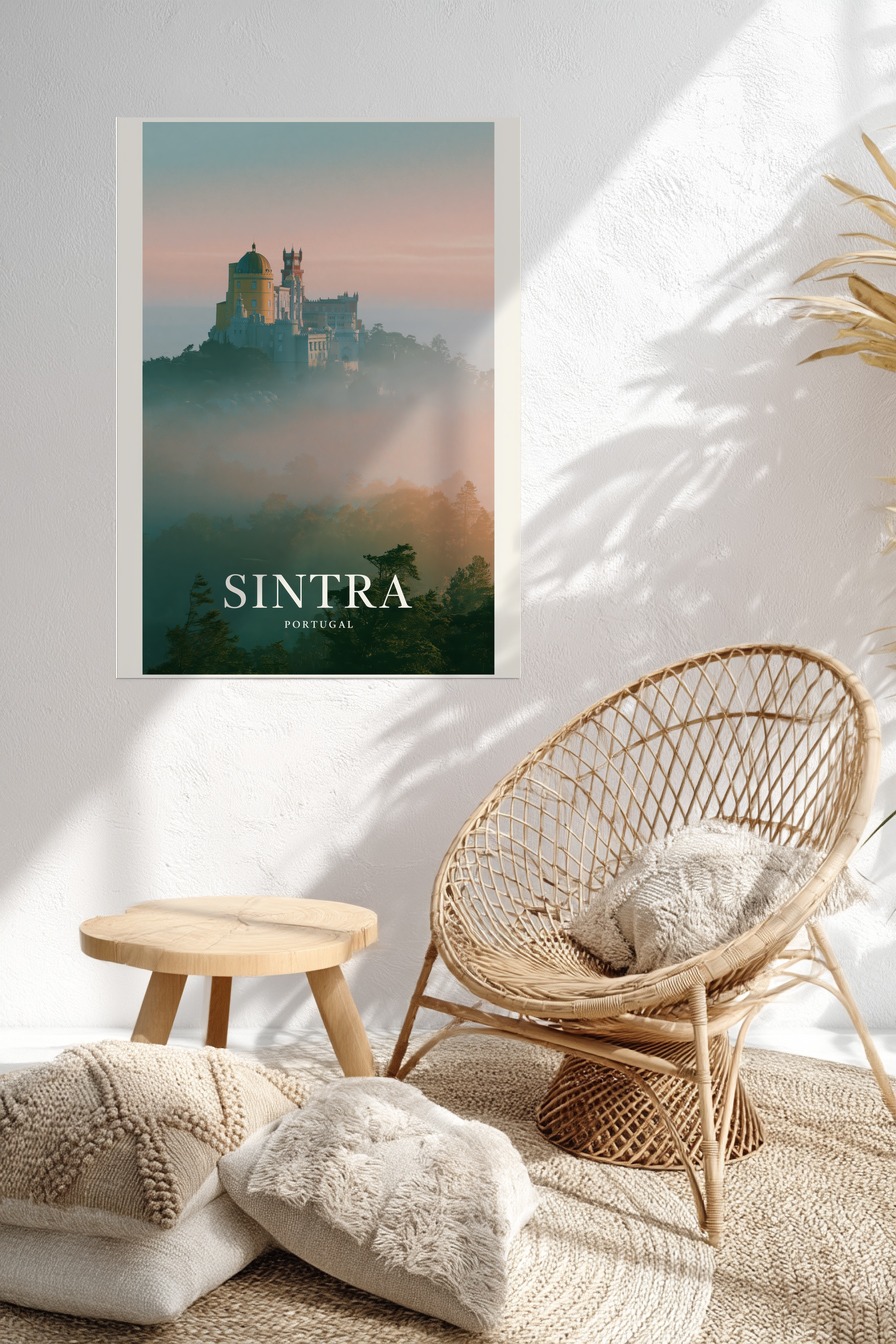 Fotografie Poster Pena Palast Nebel Portugal