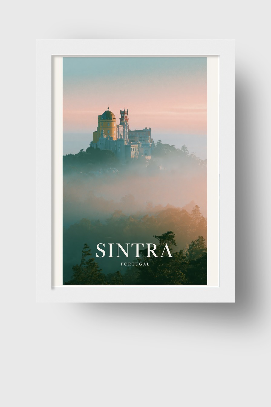 Fotografie Poster Pena Palast Nebel Portugal