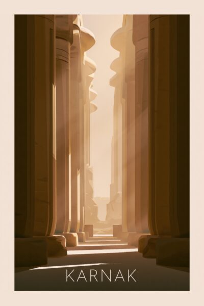 Karnak Säulen Poster