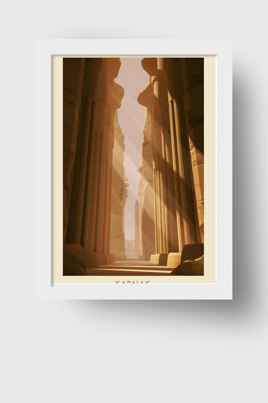 Karnak Obelisk Licht Gerahmt – Bild 2