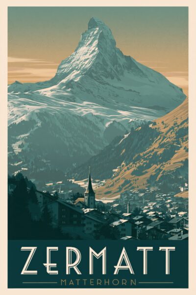 Matterhorn Berg Gerahmt