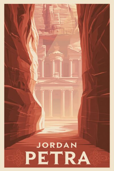 Tempel Felsen Poster